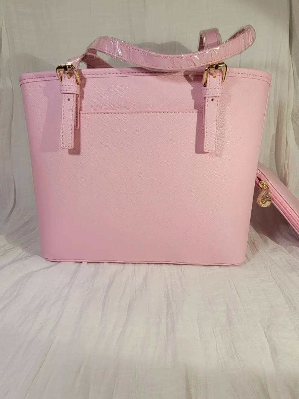 Valentino Orlandi Pink Tote with Pouch NWT